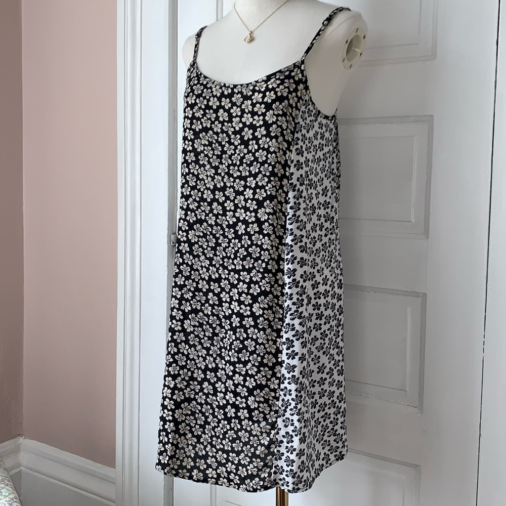 Blue Life Black and White Floral Mini Dress